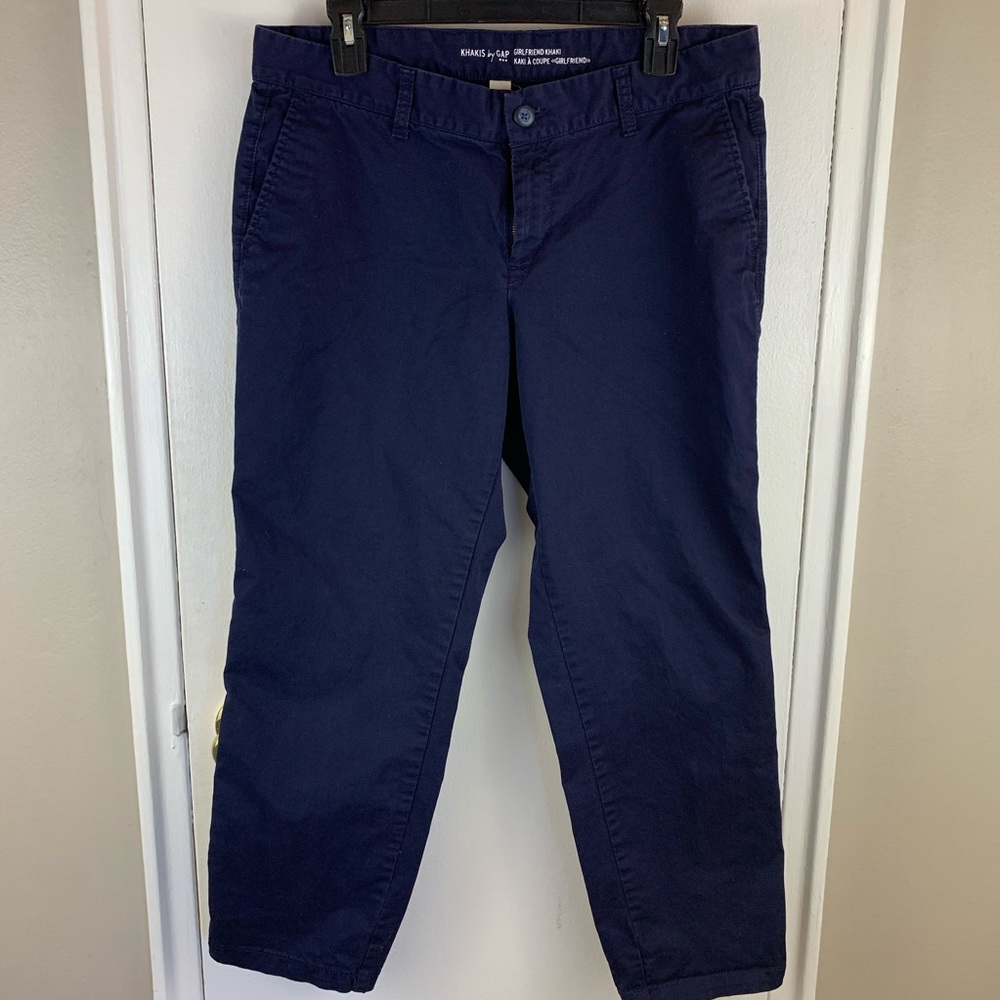 Gap girlfriend khakis in navy blue